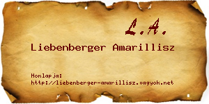 Liebenberger Amarillisz névjegykártya
