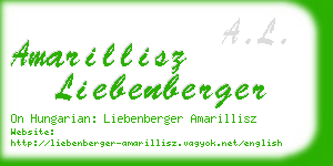 amarillisz liebenberger business card
